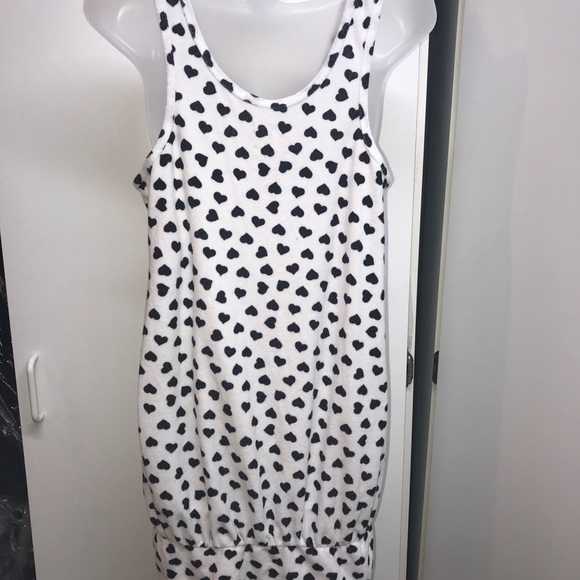 Plush&Lush white Terry cloth dress w/heart design - Picture 7 of 7